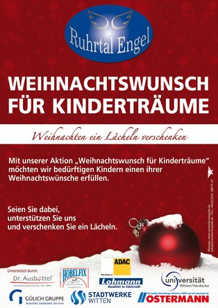 Plakat zur Aktion "Weihnachtswunsch für Kinderträume"