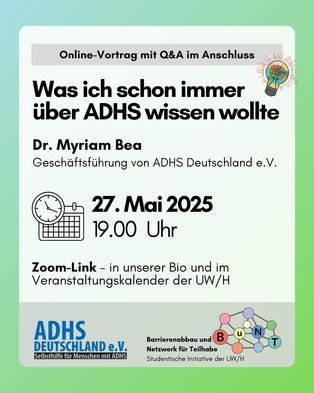 ADHS Vortrag- Veranstaltungsplakat 