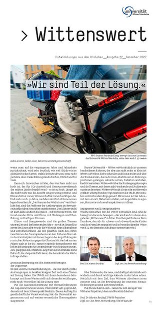 Wittenswert | Ausgabe Dezember 2022