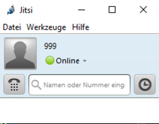 Screenshot Jitsi setup completed and ready to make calls 