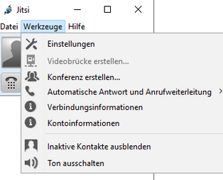 Screenshot Jitsi tools